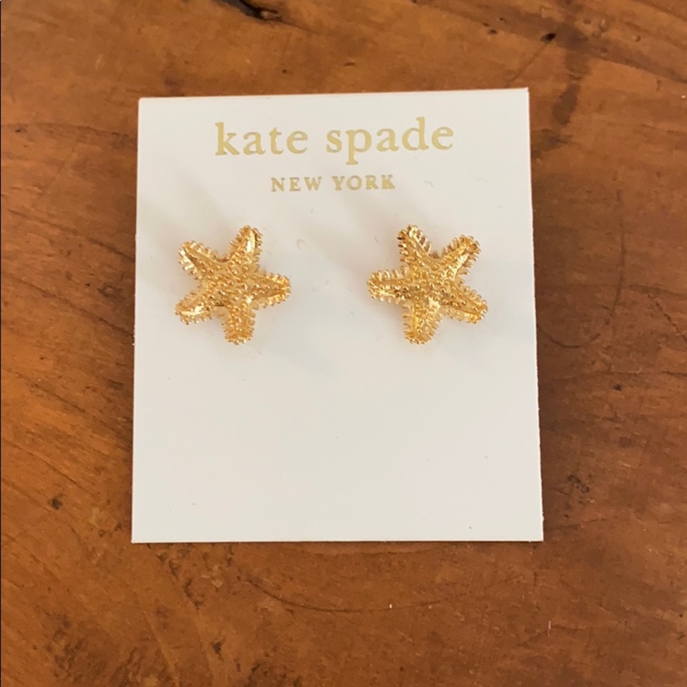 NWT Kate Spade Gold Fill Starfish Earrings